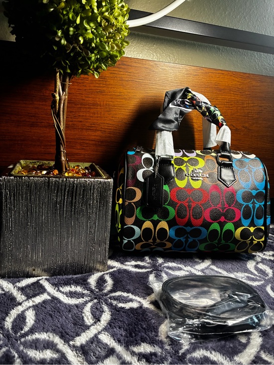 Coach Handbags - Coach Rainbow Signature Rowan Satchel Bag Limited Edition Pride